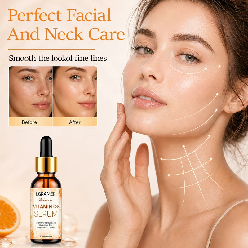 Vitamin C & Retinol Facial Serum | Hyaluronic Acid Brightening