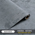 Self-adhesive Wall Paper Wall Waterproof Wear-resistant Retrofit Decorative Background Wall Ground Stickers Room Decoration Oasis Select Vintage cement gray 40cm x 100cm