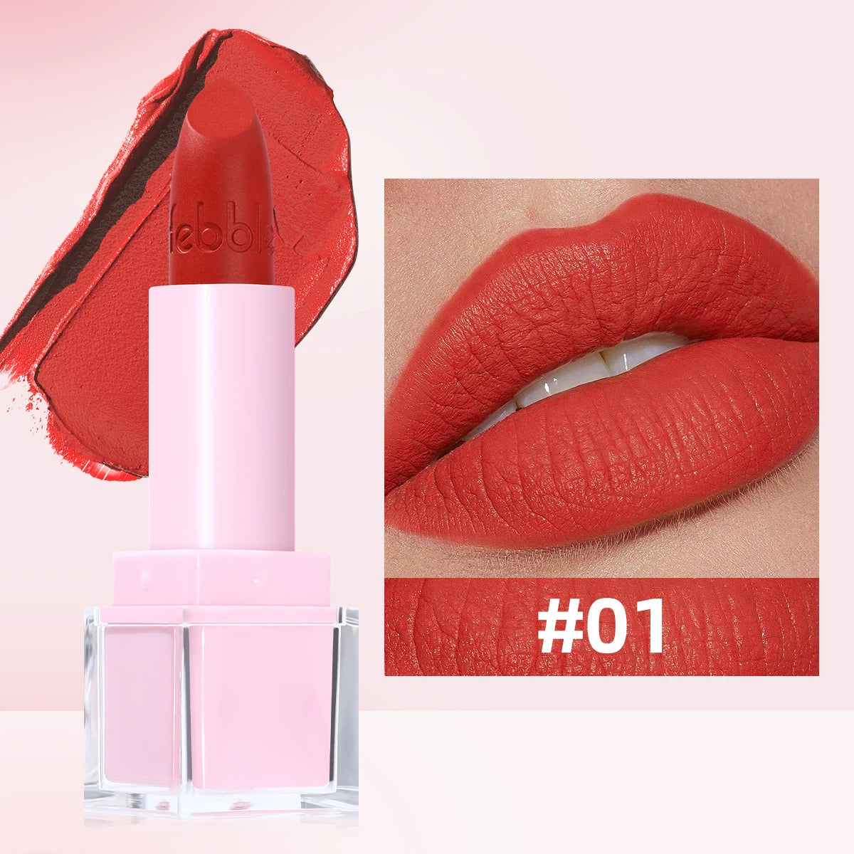 USHAS Matte Lipstick – Velvet Red Long-Lasting Lip Glaze