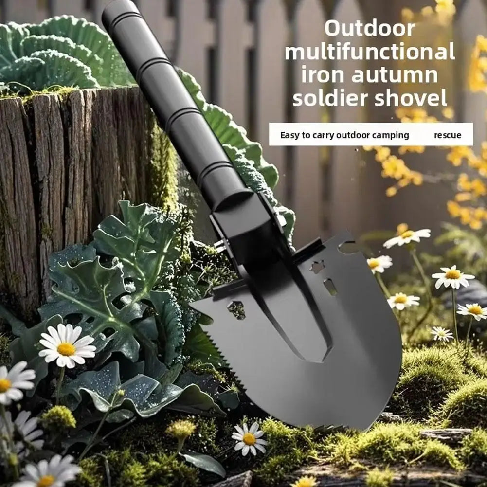 Multifunctional Engineering Shovel Portable Folding Camping Shovel Survival Digging Tool Outdoor Garden Beach Military Shovel Oasis Select