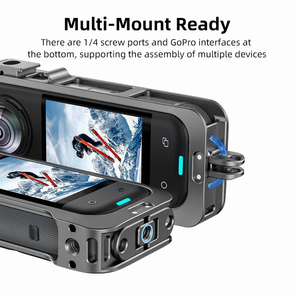 Flymile Aluminum Cage for Insta360 X5 + Silicone Lens Cover