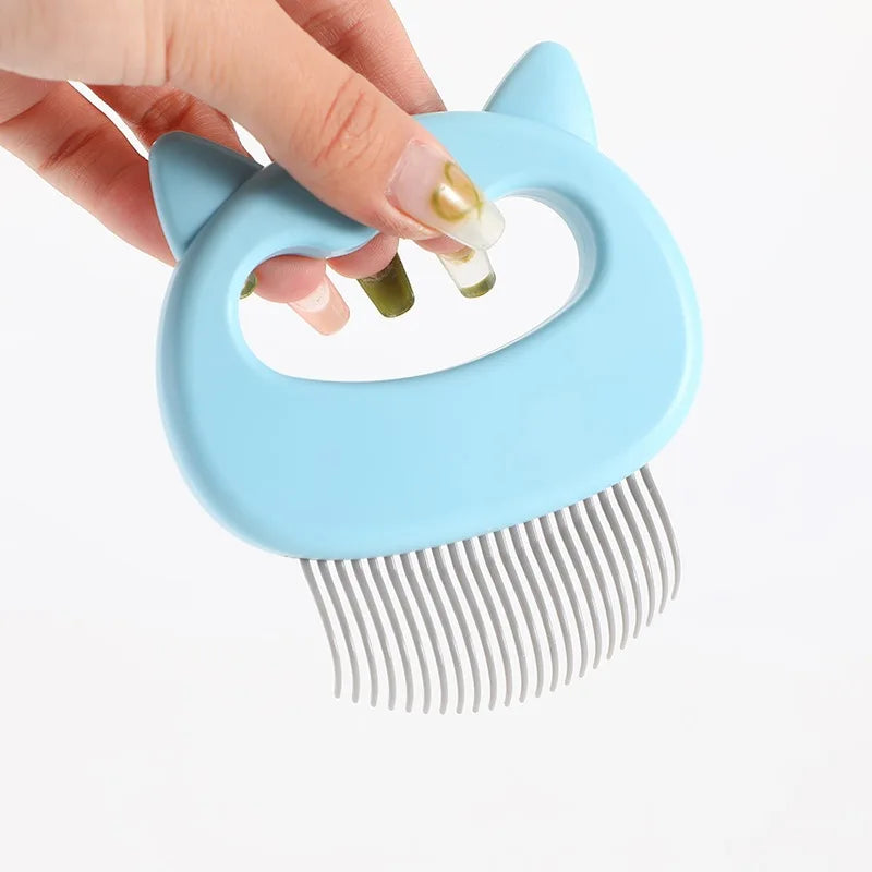 PetCat Comb Grooming Massage Brush Shell Shaped Handle Dog Grooming Massage Tool To Remove Hairs For Cat Cleaning Supplies Oasis Select