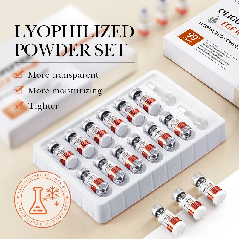 Oligopeptide Freeze-Dried Face Serum Set – Hyaluronic Acid, 6 Pairs Face Serum Set Oasis Select