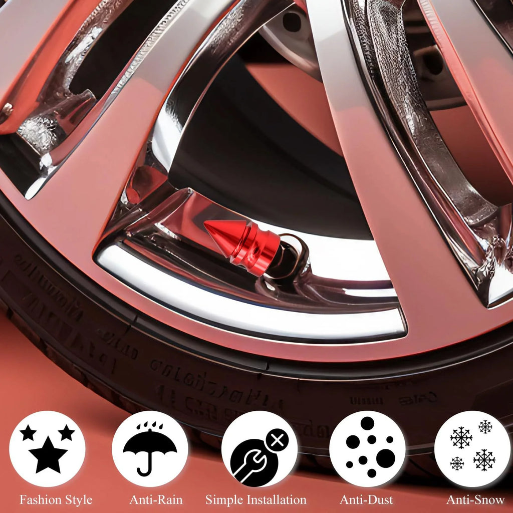 Automobile, motorcycle, conical tower shaped aluminum alloy valve cap, colored valve cap, pointed cap Oasis Select