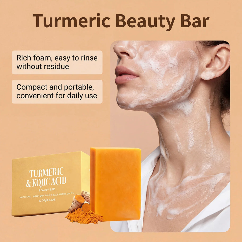 Turmeric & Kojic Acid Soap – Brightening Exfoliating Bar