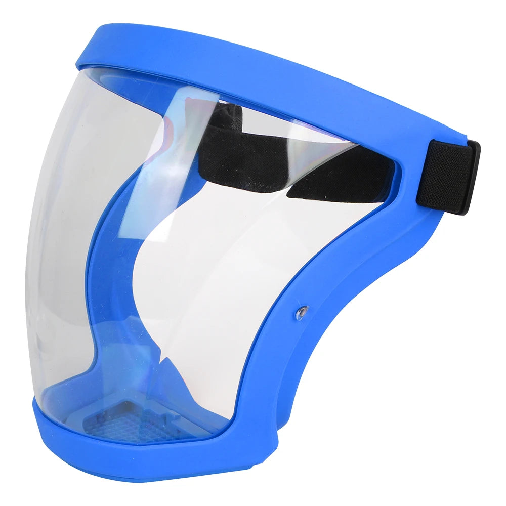 Full Face Shield Protection Face Cover Oil-splash Proof Mask With Filters Motorcycle Bicycle Cycling Dusting Mask Kitchen Tool Oasis Select Blue