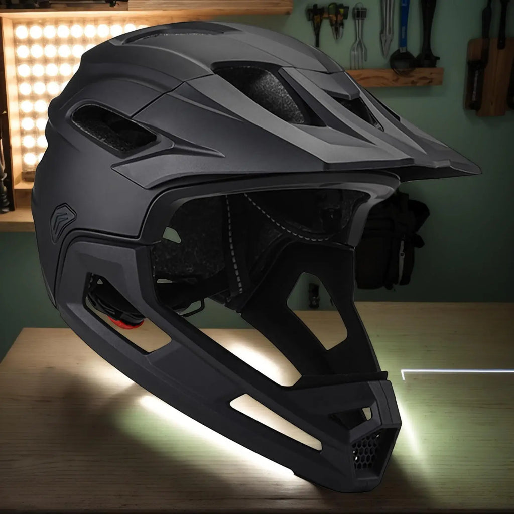 Bike Helmet Bicycle Mountain Bike Helmet Full Face Detachable One-piece Motorcycle Riding Safety Helmet Head Protection Oasis Select