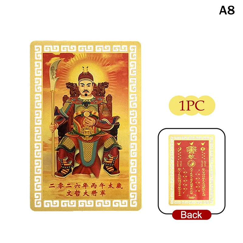 2026 Tai Sui Amulet Card for Horse Year Feng Shui Taisui Prayer Gold Card Portable Wealth Health Good Luck Protective Gift Oasis Select A8