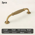 Brass French Handle Light Luxury Style Wardrobe Drawer Cabinet Gold European Cabinet High End Bronze Middle Ancient Style Handle Oasis Select 2pcs Bronze 128mm