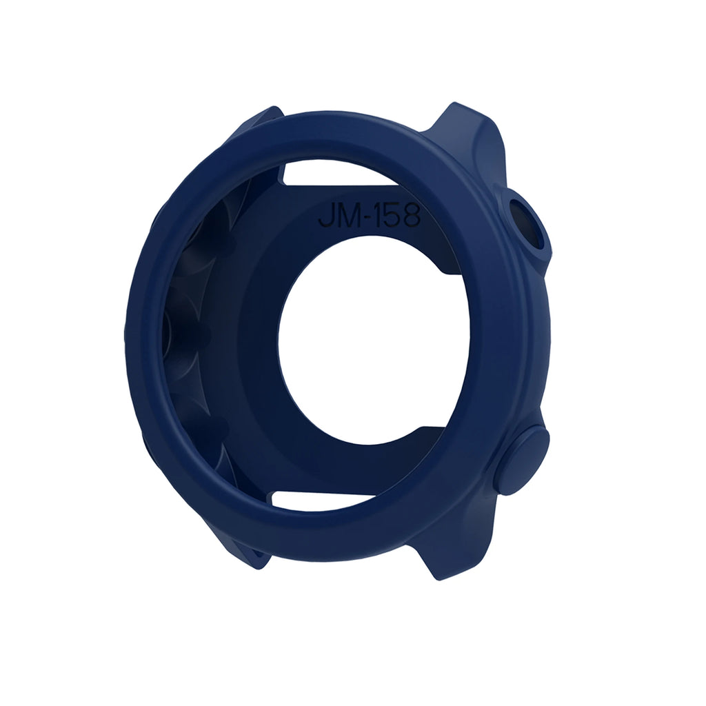 Silicone Case Cover for Garmin Forerunner 55 & 158 | Clear Bumper Smartwatch Case Cover Oasis Select Dark Blue