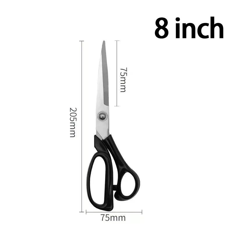 1Pc Fabric Scissors Professional 10/8 inch Heavy Duty Scissors for Leather Sewing shears for Tailoring Industrial Tailor Shears Oasis Select 8 inch Silvery