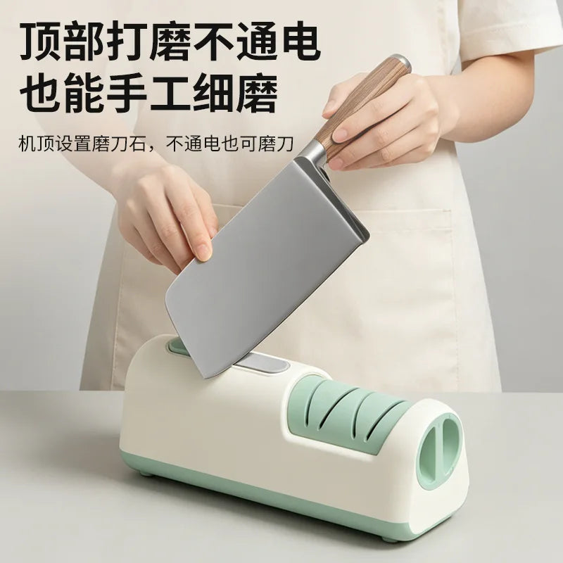 Portable Rechargeable Electric Knife Sharpener – Auto Multi-Stage