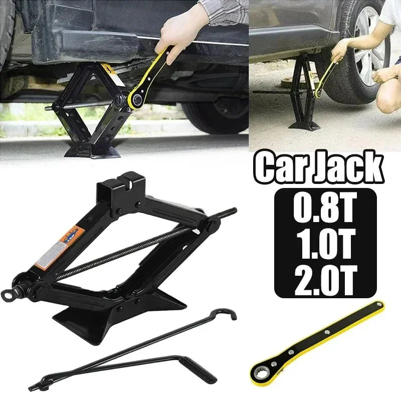 Hand Cranked Scissor Jack 08T 1T 2T Portable Labor Saving Car Jack Car Repair Tire Replacement Special Tool for SUV Oasis Select