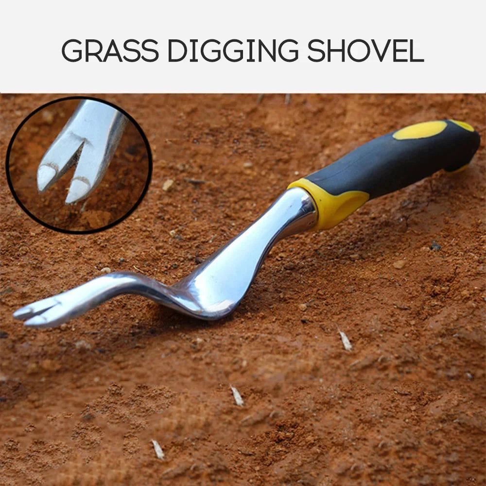 Magnesium Aluminum Grass Digging Vegetables Loose Soil Rooting Device Transplant Seedling Manual Weeding Tool Shovel Rubber Oasis Select