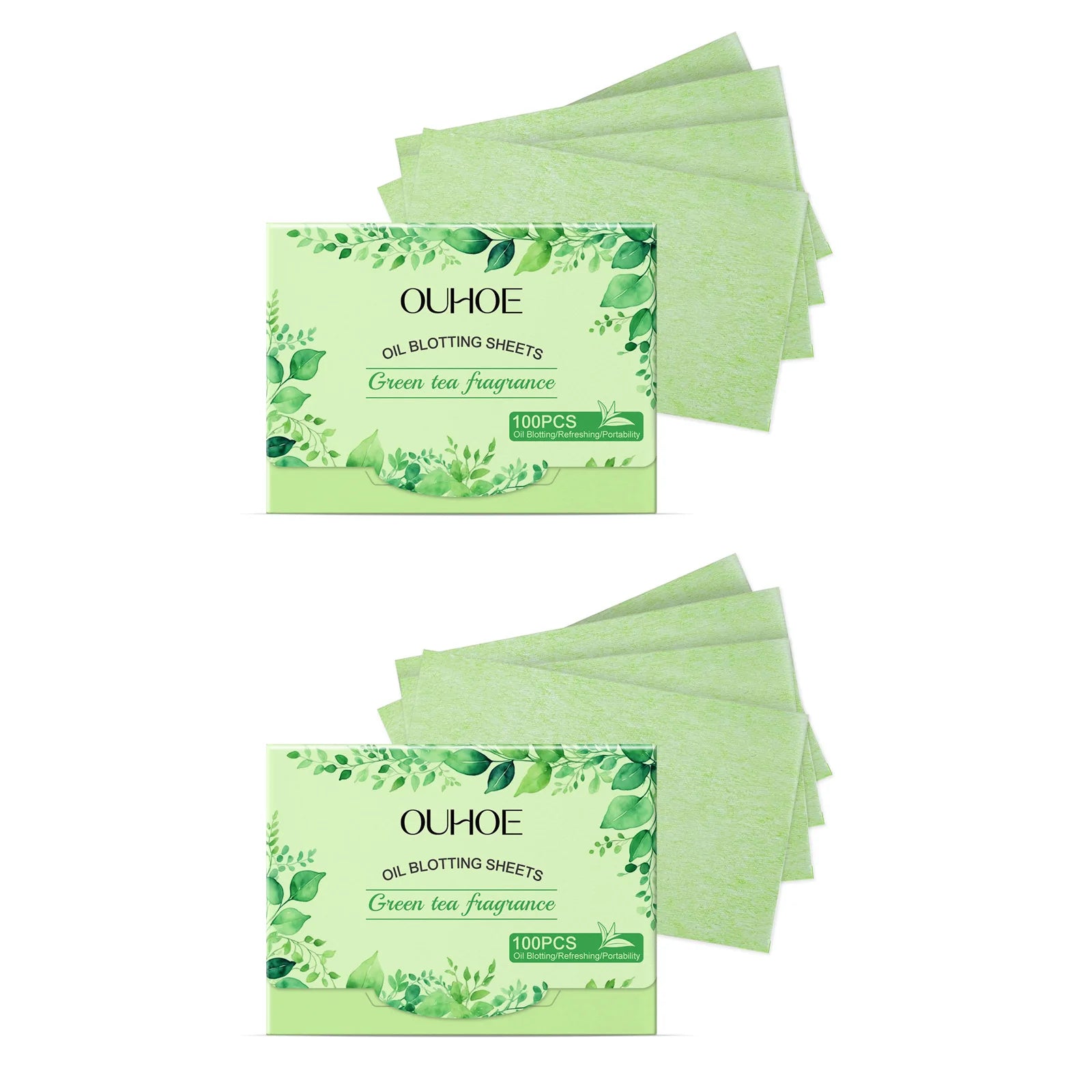 Green Tea Oil Blotting Sheets 100 Pcs – Oily Skin Control Oil Blotting Sheets Oasis Select 2 x 100pcs Boxed