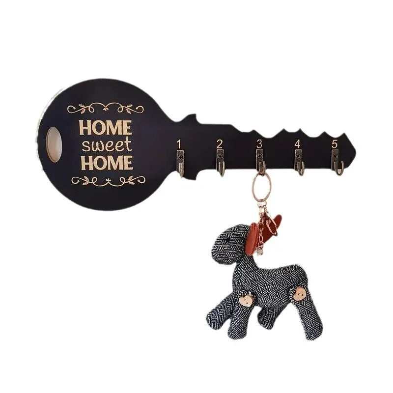 Wooden Wall Hanging Decoration Floating Rack Wall Hanging Hook Retro Key Hook Entrance Key Chain Key Holder Wall Oasis Select