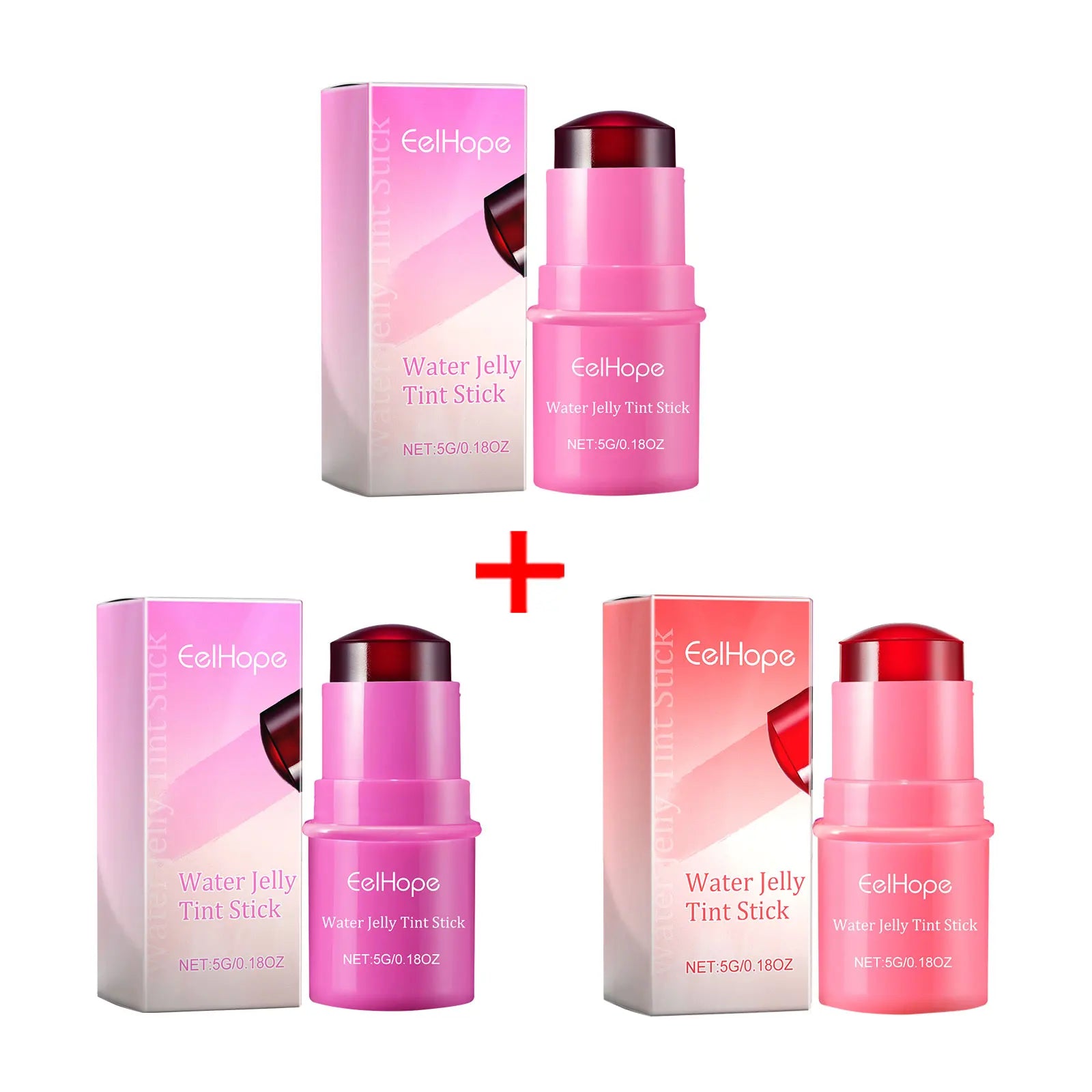 Eelhope 3-in-1 Milk Jelly Tint Blush & Lip Stick | Matte Finish Blush & Lip Tint Stick Oasis Select B and C and D