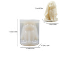Diy Aromatherapy Plaster Big Ears Hairy Rabbit Candle Decoration Jewelry Silicone Mold Oasis Select White