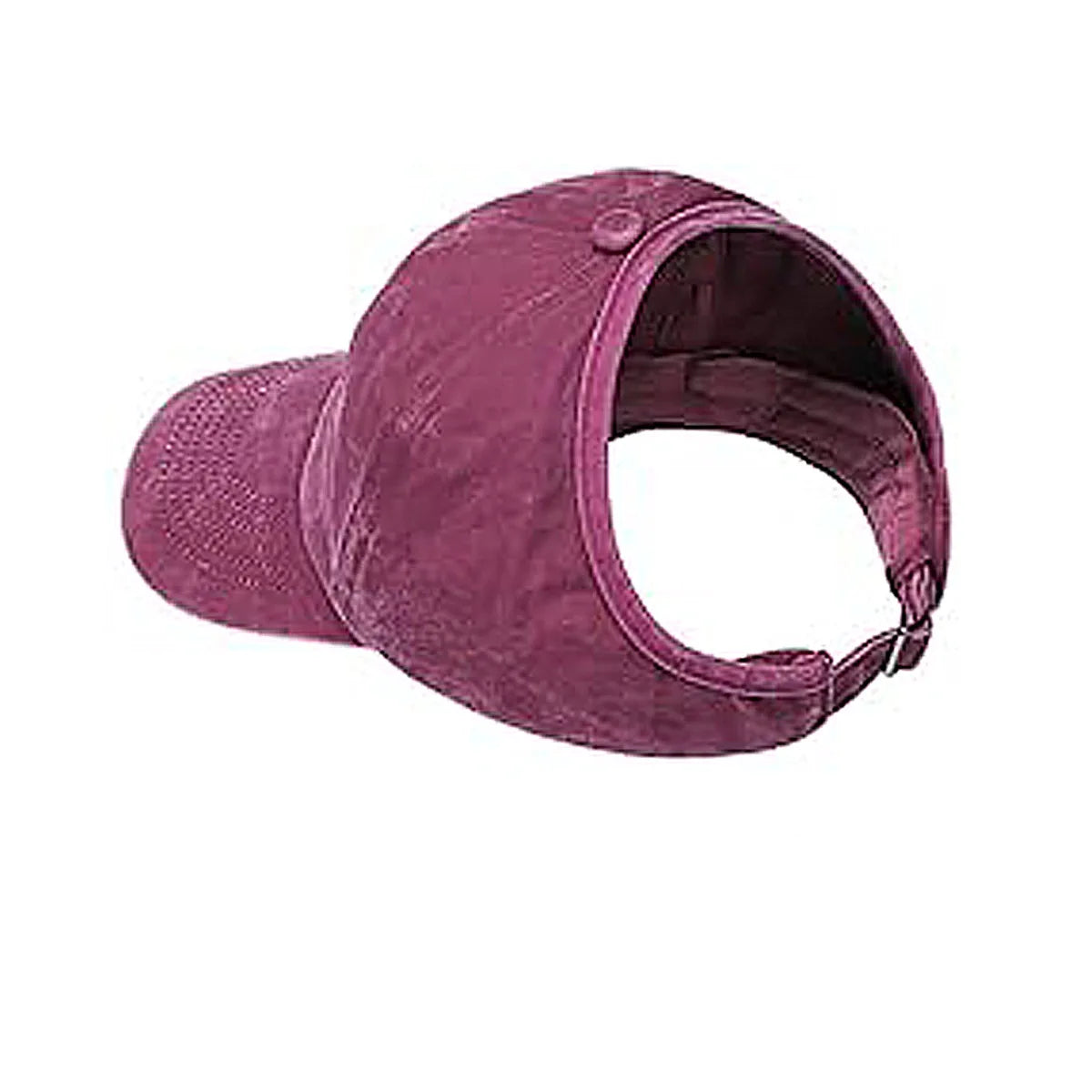 Adult empty top baseball cap, quick drying outdoor sports cap, lightweight casual cap, ponytail sun hat, breathable cap Oasis Select Burgundy Adjustable >8Y