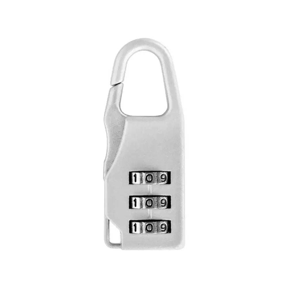 2023 Mini 3 Digit Dial Resettable Combination Travel Luggage Suitcase Lock Padlock Backpack password lock contraseña Oasis Select Silver