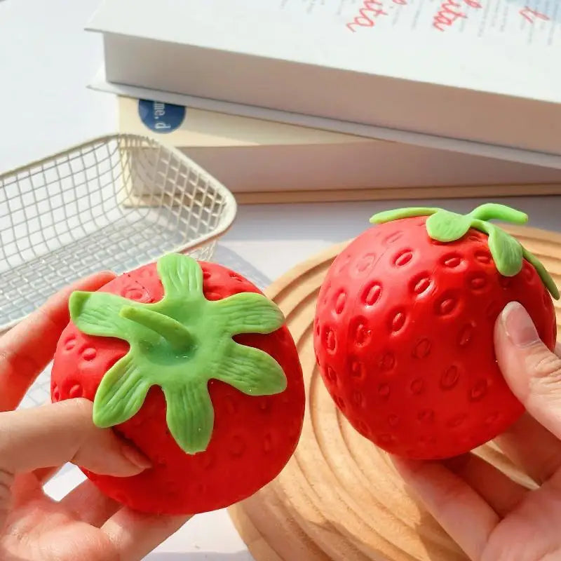 Simulation Strawberry Slow Rising Toy, Soft Squeeze Stress Relief Toy for Kids Adults Oasis Select