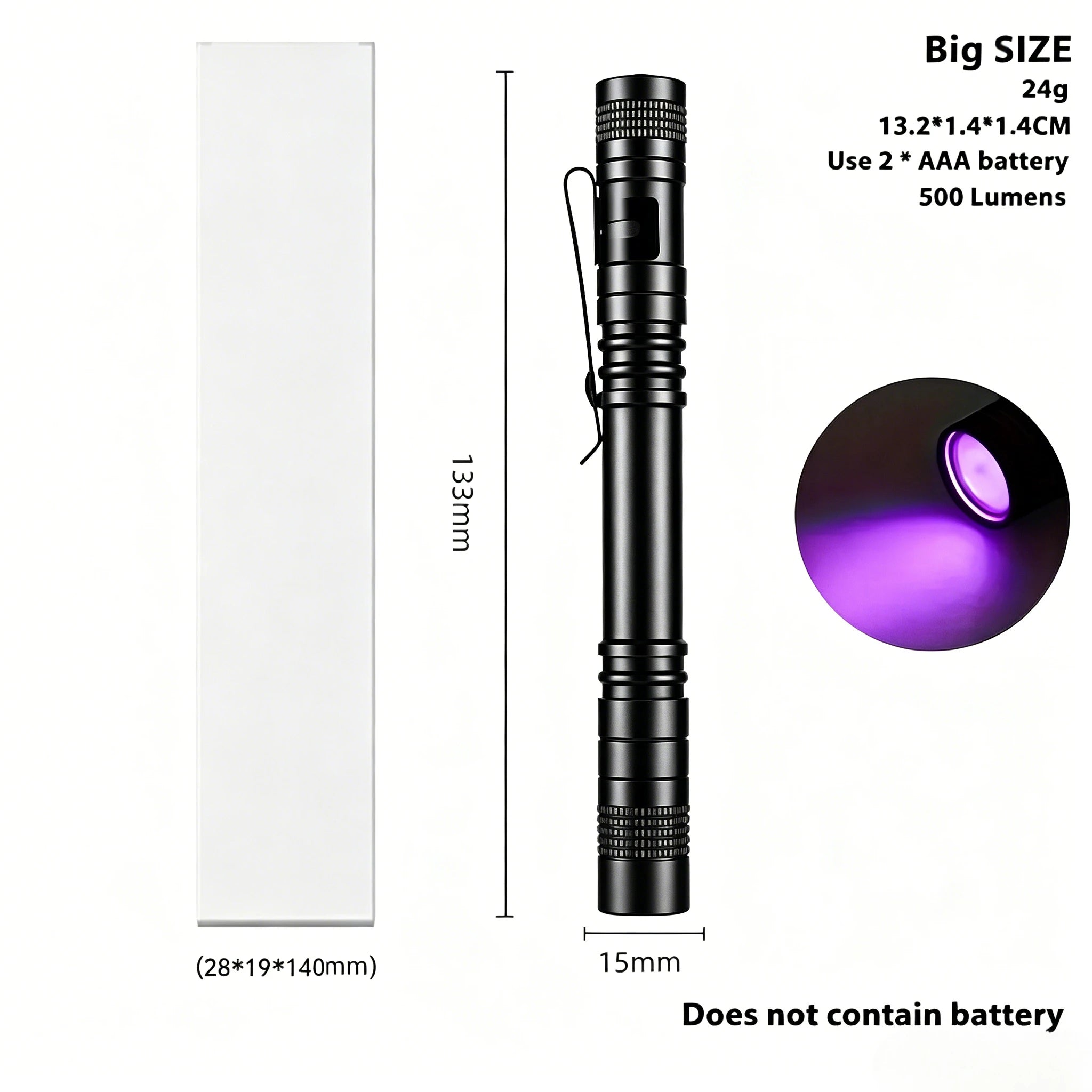 ZHIYU 395nm UV Pen Flashlight – Pet Urine & Scorpion Detector