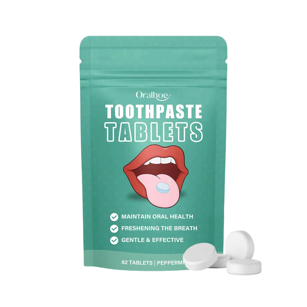 Oralhoe Jasmine Toothpaste Tablets – Fresh Breath & Whitening 62pc