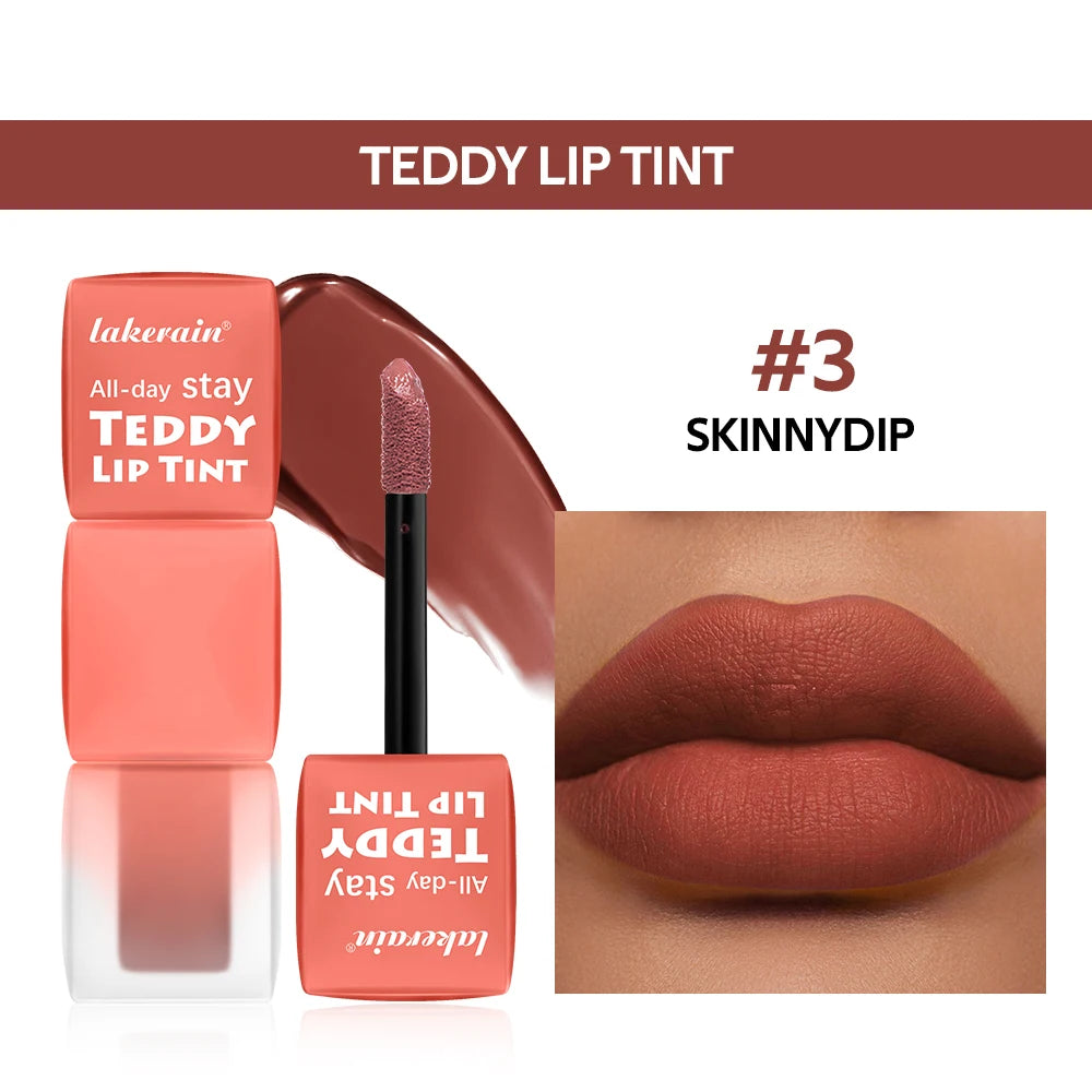 Teddy Tint Lip Stain – 12H Matte Waterproof Long-Lasting Gloss