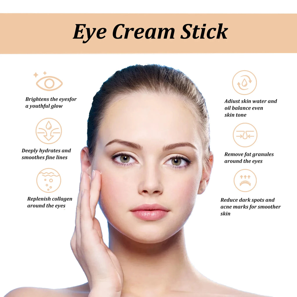 Snail Eye Cream Stick Collagen Fade Fine Lines Wrinkle Lightening Dark Circles Firming Eye Bags Puffiness Moisturizing Eye Cream Oasis Select
