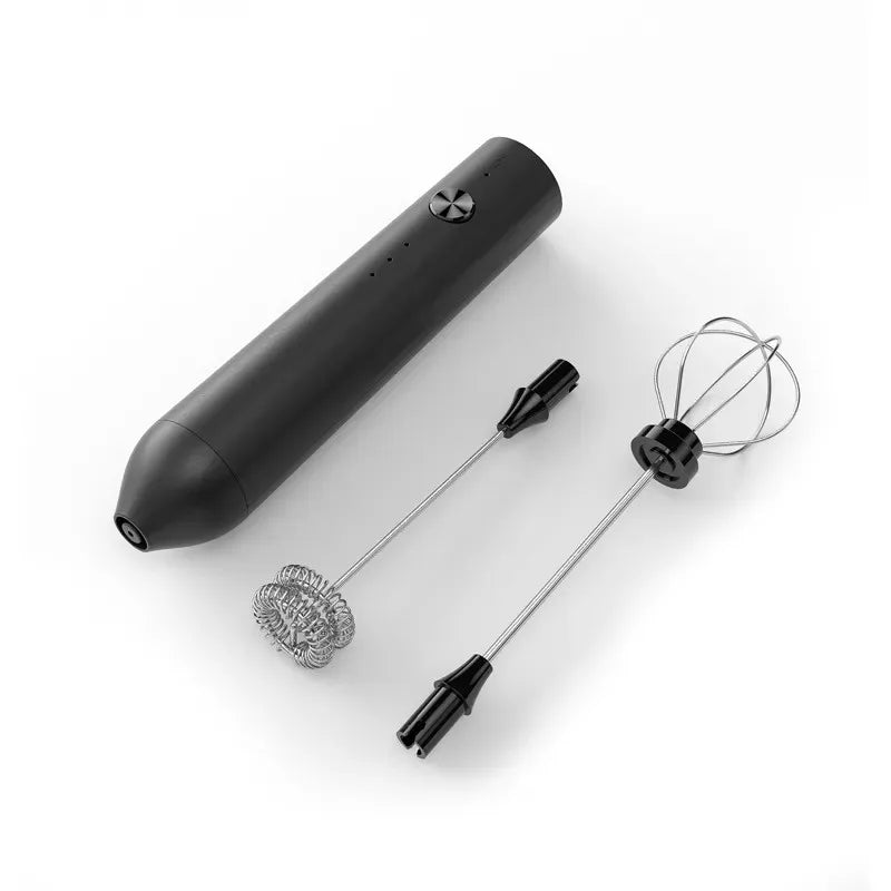 Electric Handheld Milk Frother – 3-Speed Rechargeable Foam Maker