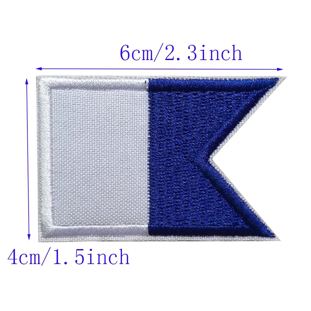 2/6/12PCS Scuba Diving Flag Embroidered Patch Iron On Patches Backpack Bag Flag Patch 6*4CM Oasis Select