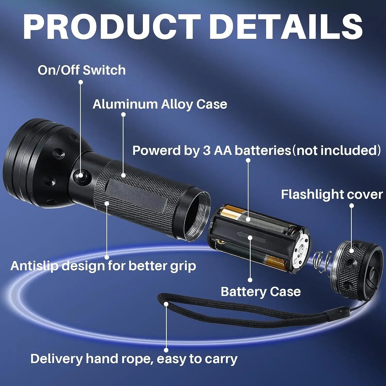 1/2 PCS UV Flashlight Black Light 51 LED Blacklight Pet Urine Detector for Dry Stains Bed Bug Resin Curing Scorpions Finder Oasis Select
