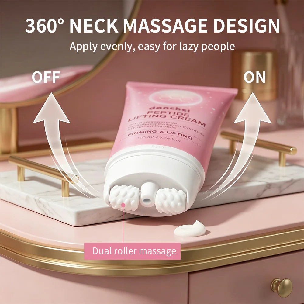 AH-8 Hexapeptide Neck Firming Cream with Dual Roller