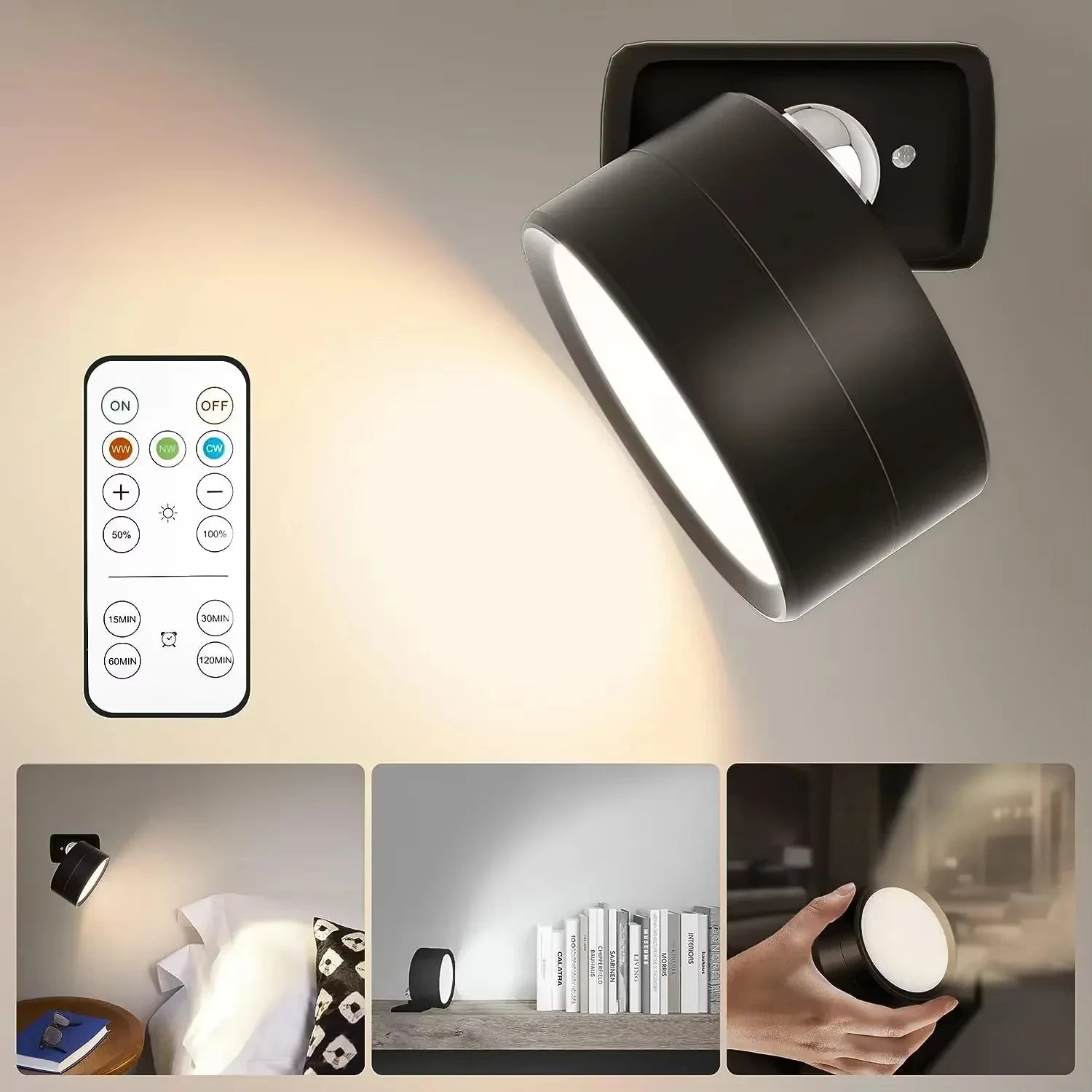 3000k Led Wall Lamp Night Light Motion Sensor Wireless Magnetic Rechargeable Torch ABS Smart Bedroom Lantern Corridor Bedside Oasis Select style B
