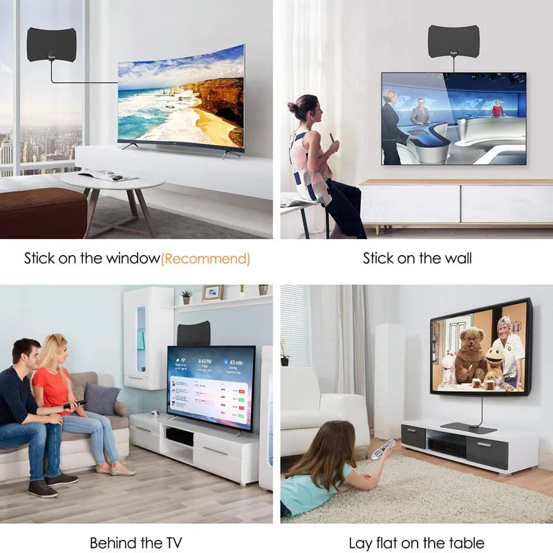 2026 New 4K HD 1080P TV Antenna HDTV Amplifier Antenna Digital HDTV Antenna Flat TV Antenna Oasis Select