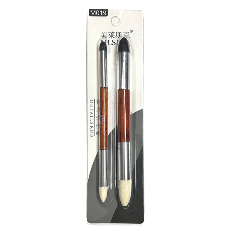 MLSIKE Paint Sponge Pen Blending Stump Double Headed Black and White Tip Rub and Buff Rubbing Pen Sketching Rubbing Pen Oasis Select