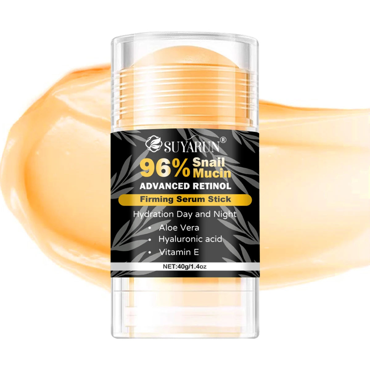 SUYARUN 96% Snail Mucin & Retinol Anti-Aging Cream Stick - Firming Neck, Face & Feet Care, Intensive Hydration. Oasis Select 40g