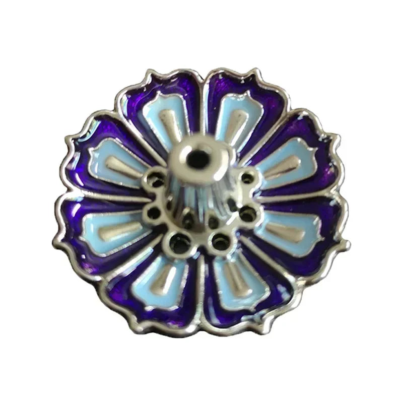 1PCS Lotus Alloy Incense Burner Stick Holder Home Buddhism Line Incense Plate Sandalwood Coil Base Temples Delicate Home Decor Oasis Select