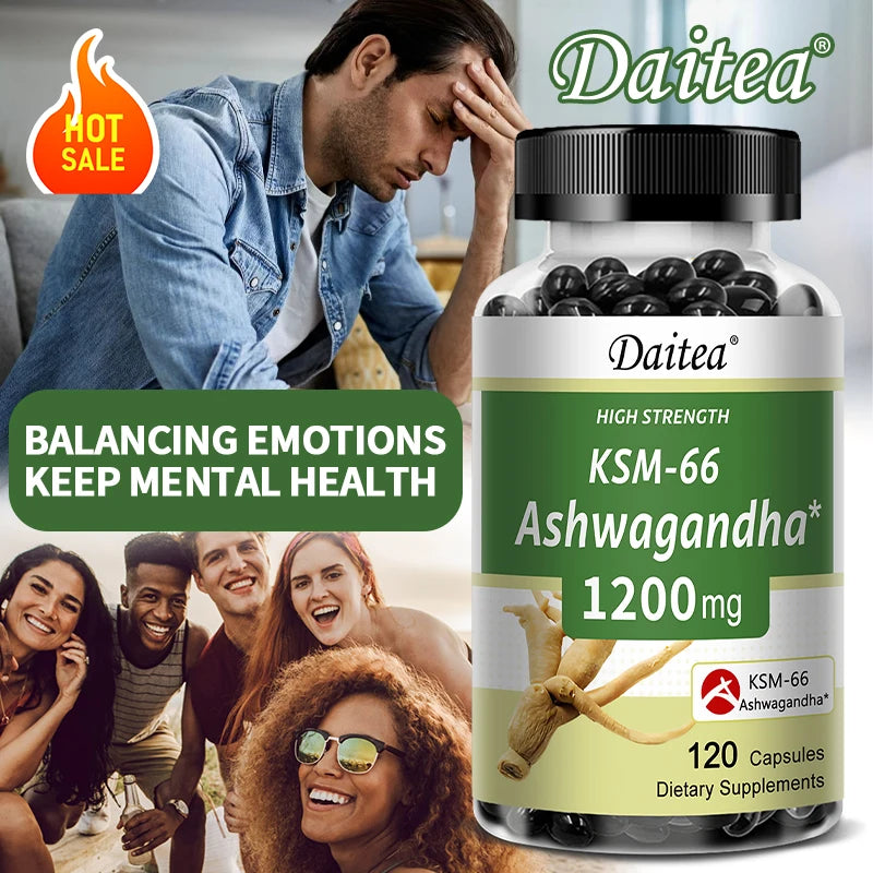 KSM-66 Ashwagandha 1200mg – Stress, Sleep & Mood Support Herbal Supplement Oasis Select