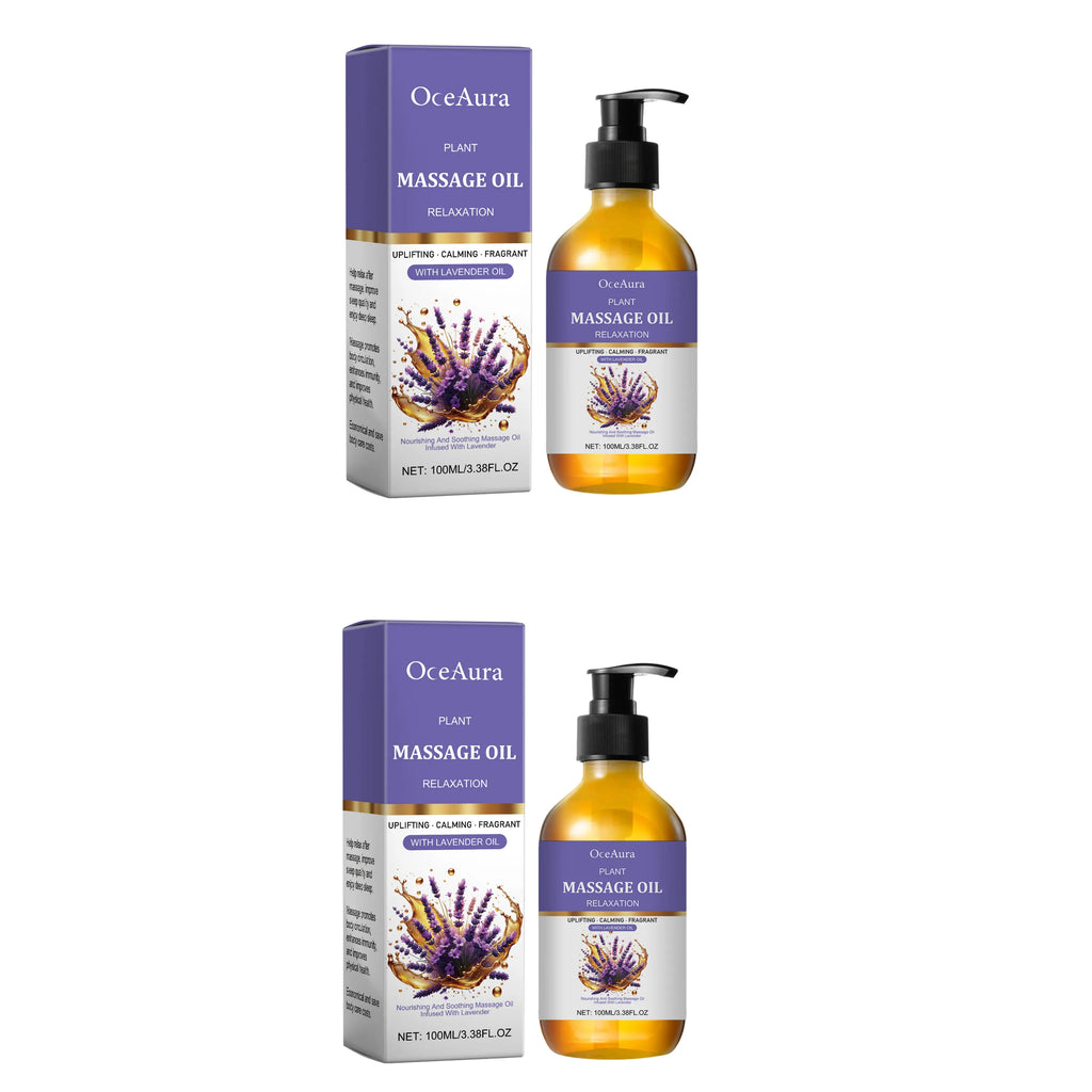 OceAura Lavender Essential Oil – Soothing Body Massage Oil 100ml Body Massage Oil Oasis Select 2pcs