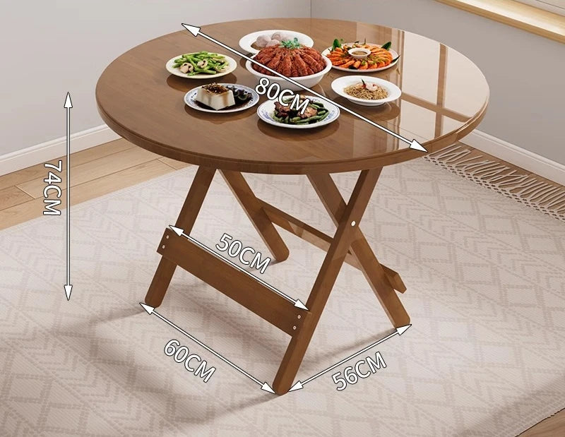 Rental house dining table Multifunctional foldable table Outdoor stall Small dining table Small apartment can store new products Oasis Select Round 80cm