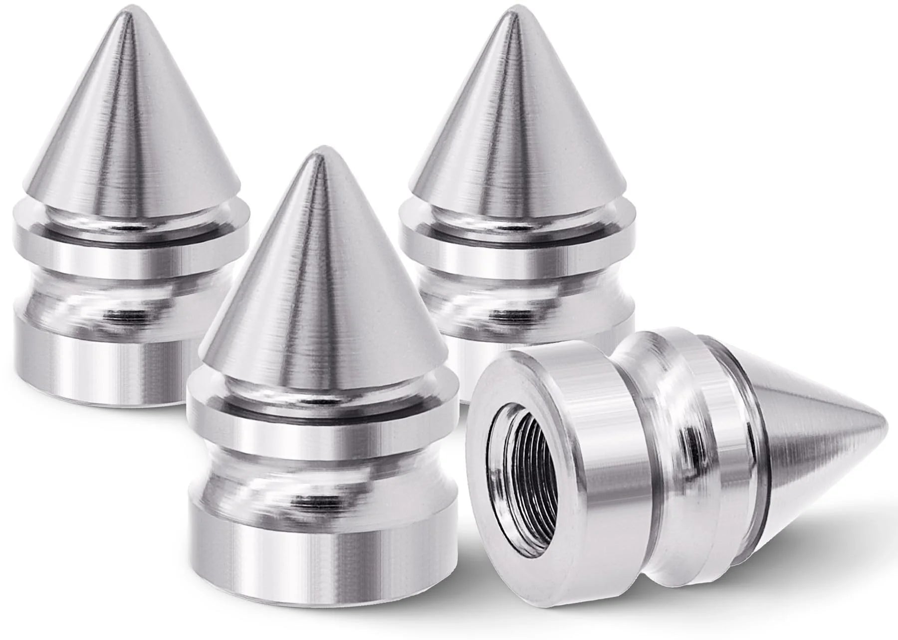 Automobile, motorcycle, conical tower shaped aluminum alloy valve cap, colored valve cap, pointed cap Oasis Select 4pcs 4