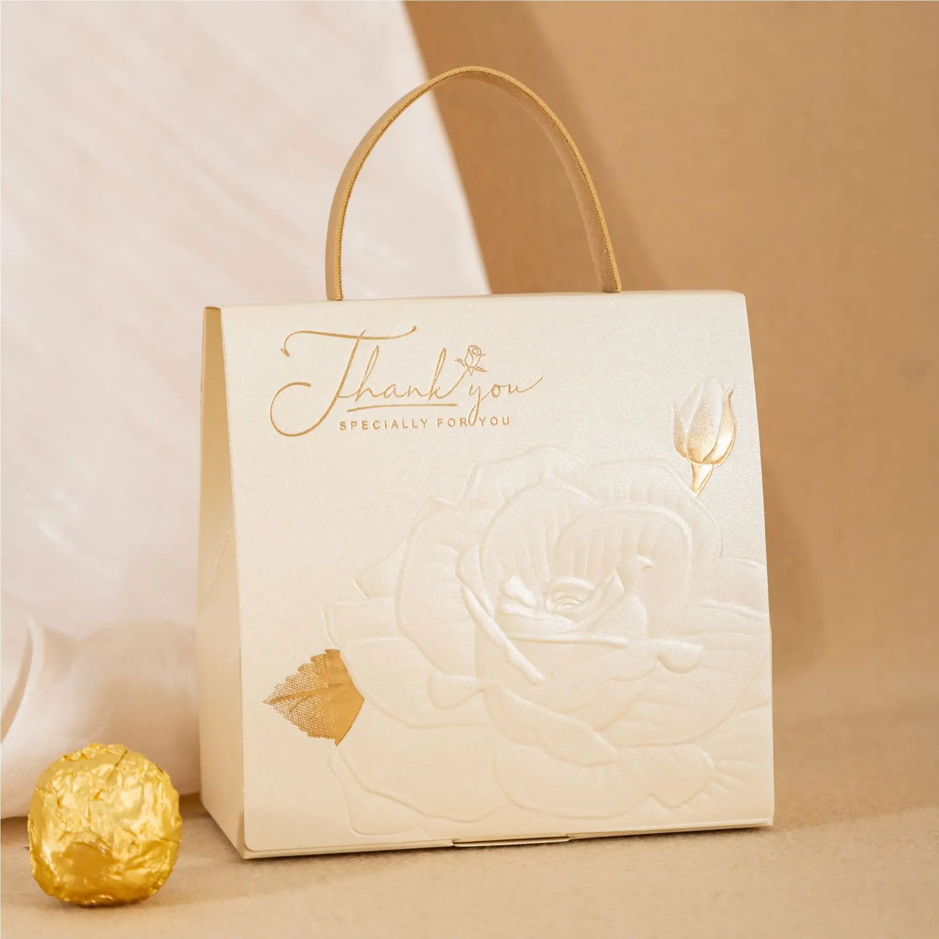 Creative Wedding Candy Bag New Portable Candy Box Wedding Party Favor Gift Box Paper Packaging Boxes Gift Bag Wedding Decoration Oasis Select champagne Other