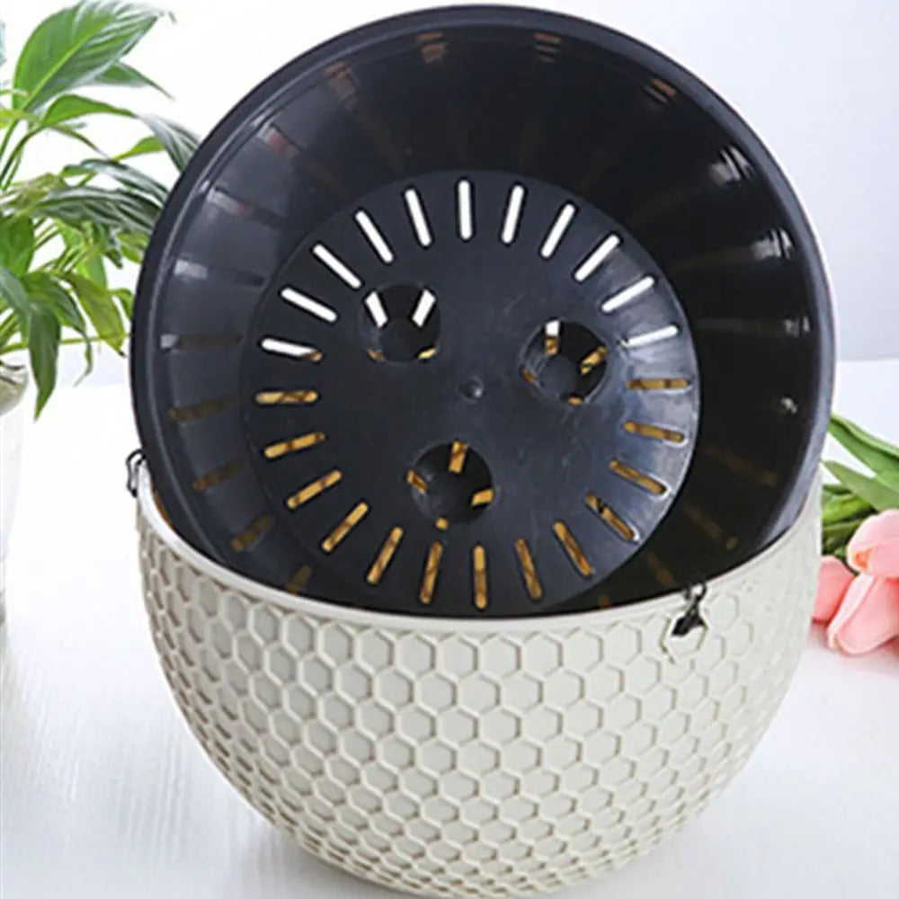 With Drainer and Hanging Chain Honeycomb Hanging Flower Pot Self-Waterin Thickened Hanging Flower Basket Sturdy Hydroponic Oasis Select