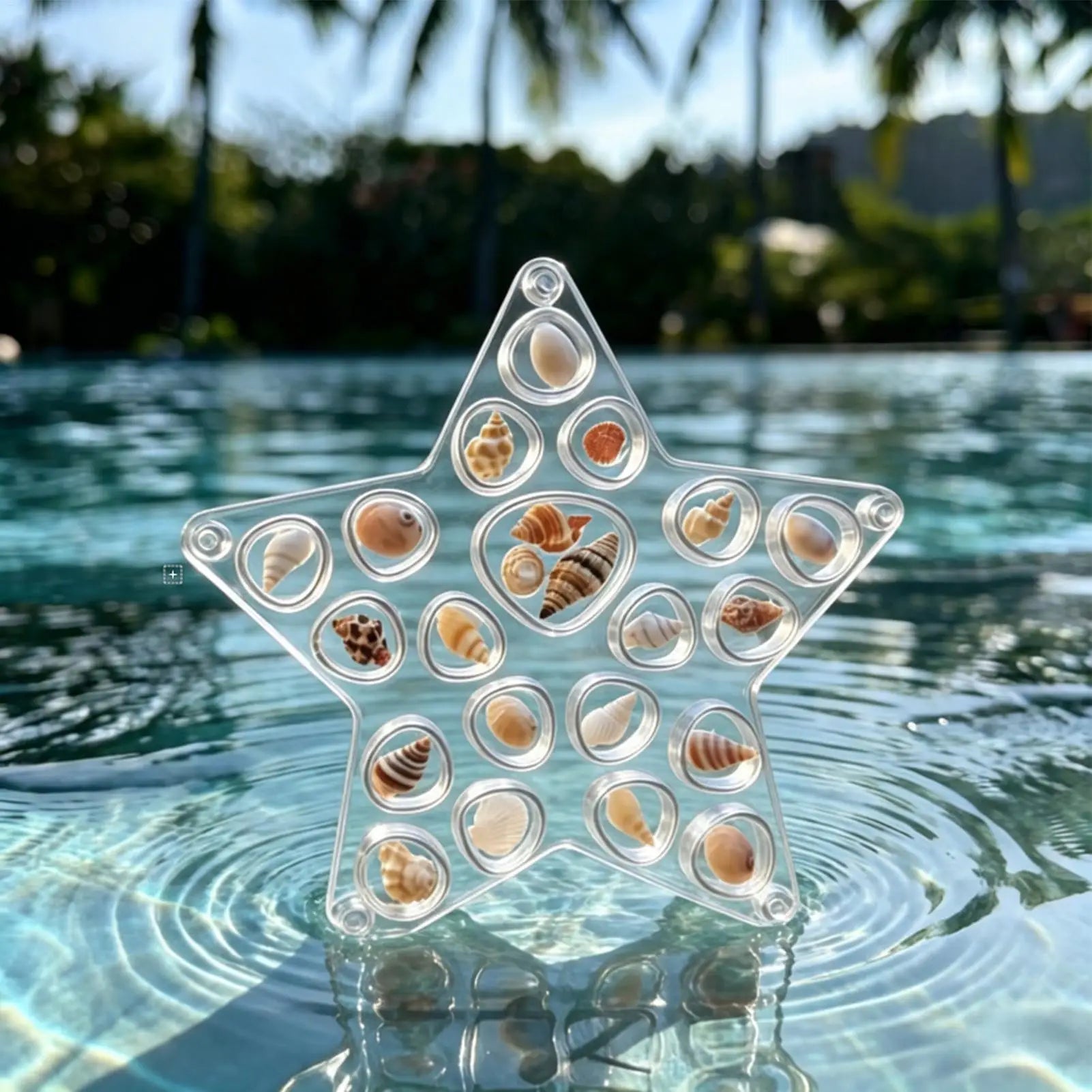 Seashell Holder Display Box Acrylic Organizer Starfish Shell Collecting Box for Girlfriend Women Girls Shark Tooth Rings Ear Oasis Select