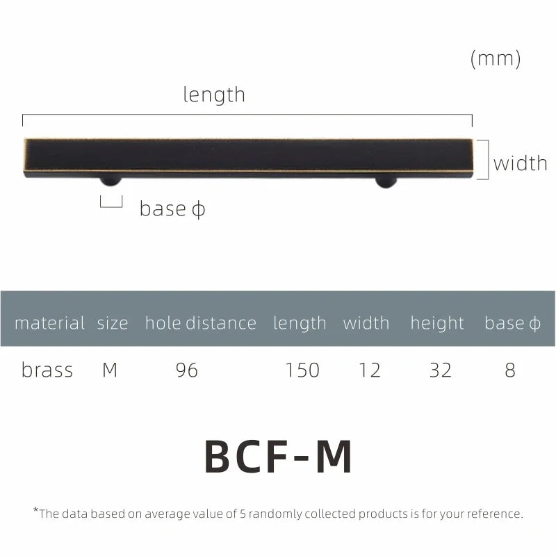 Brass Furniture Handles Modern Wardrobe Dresser Cupboard Drawer Cabinet Door Long Square Black/Gold Pulls Knobs Oasis Select BCF-M