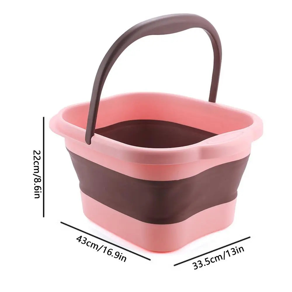 Folding Foot Bathtub Foot Soak Bath Tub With Massaging Rollers Stress Relief Foot Spa For Family Pedicure Soaking Tired Feet Oasis Select Red