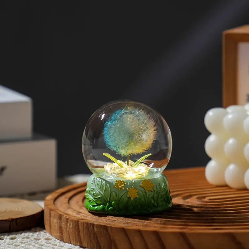 Dandelion Immortal Dried Bouquet Nightlight Ornaments Birthday Gift Girlfriend Girlfriend Girlfriend High-class Sense Niche Oasis Select