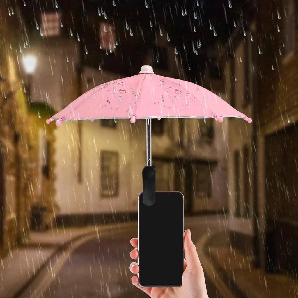 Phone Umbrella Mini Cell Phone Umbrella Holder with Clip for Sun Shade Cell Phone Umbrella Phone Clip Outdoor Anti-Glare Sunshad Oasis Select
