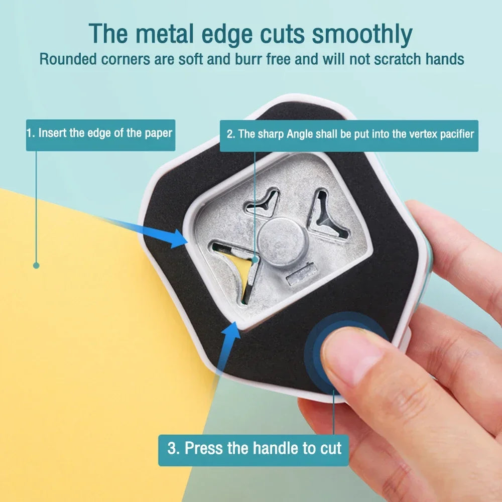 3 Way Corner Rounder Punch, 4mm, 7mm, 10mm 3 in 1 Corner Cutter for Card Making, Laminate, Cardstock, Scrapbooking Oasis Select